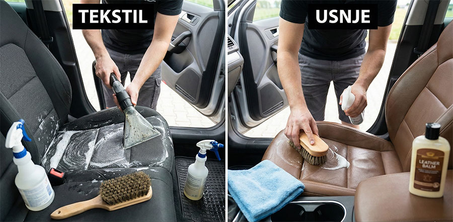 Notranje globinsko čiščenje avta - pranje sedežev